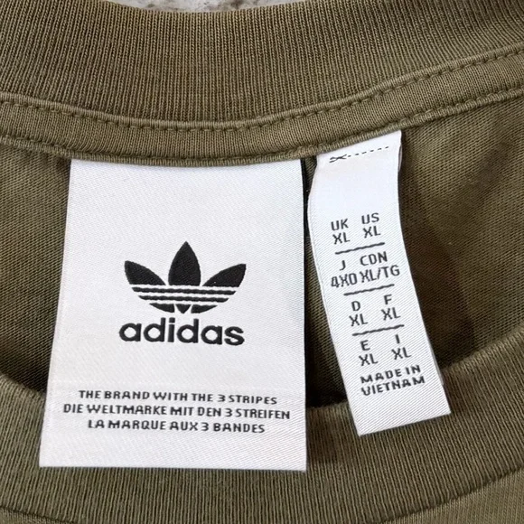 Adidas Men's Olive and Camo Short Sleeve Tee - Picture 5 of 5